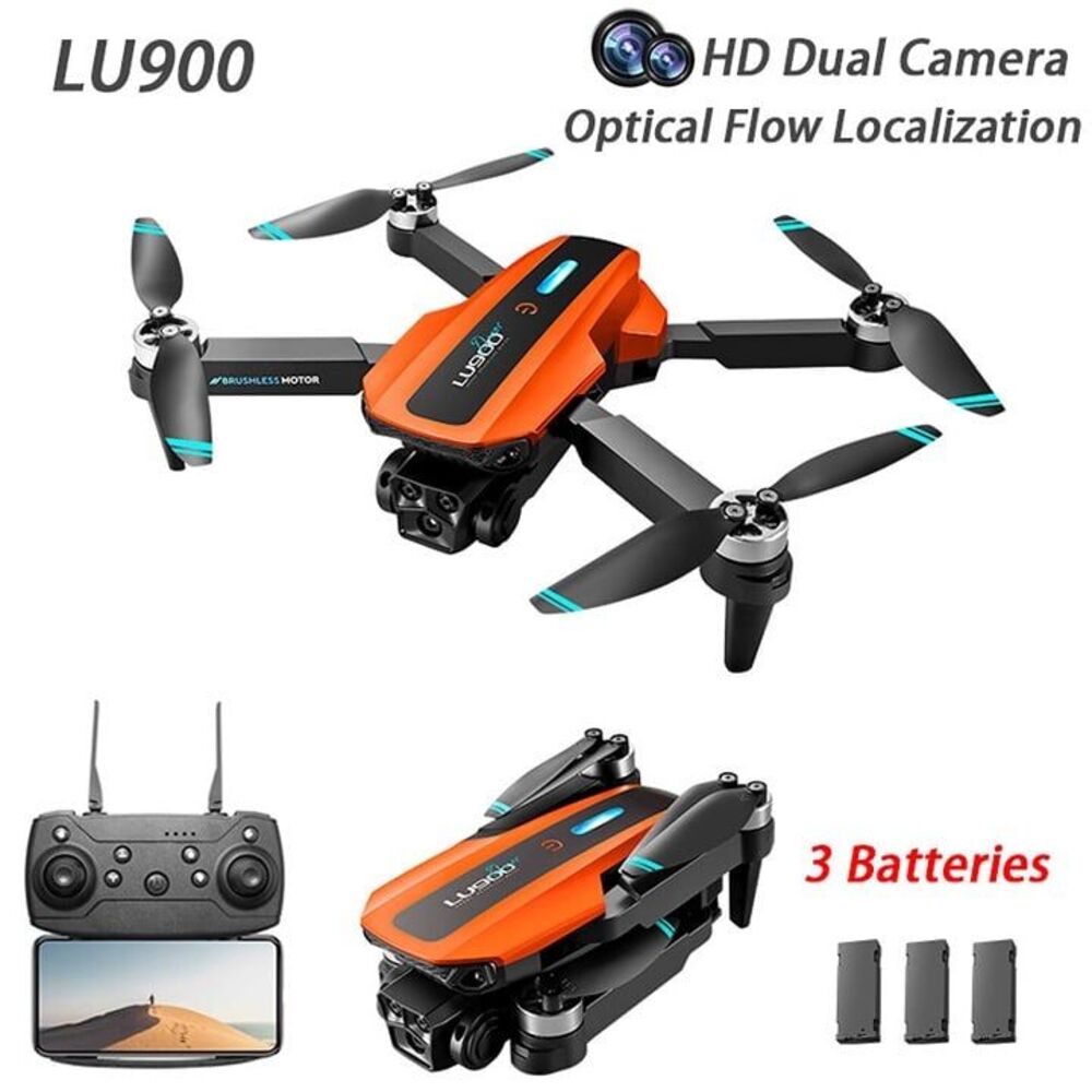 LU900 RC Drone WIFI FPV 4K HD Dual Camera Optical Flow Foldable Quadcopter